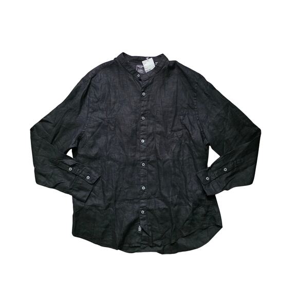 Todd Snyder Sea Soft Irish Linen Shirt Men’s XXL Band Collar Long Sleeve NWT - Picture 1 of 6